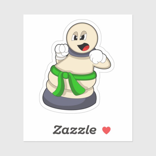 Pegatina Pista de ajedrez peatada en ajedrez (Hoja)