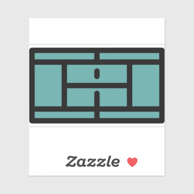 Pegatina pista de tenis (Hoja)