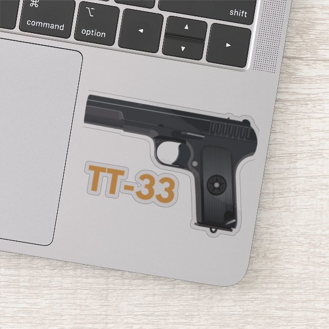 Pegatina Pistol Tokarev de la Segunda Guerra Mundial soviét (Detalle)