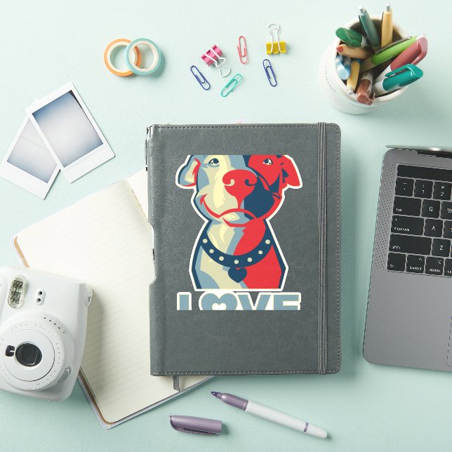 Pegatina Pitbull - AMOR (Funda para iPad)