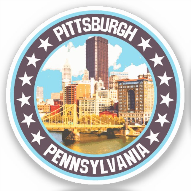 Pegatina Pittsburgh (Anverso)
