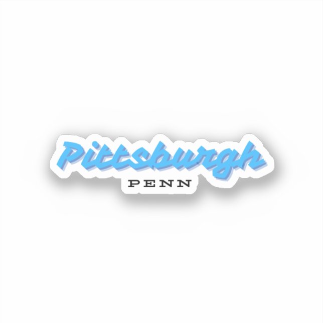 Pegatina Pittsburgh Pensilvania (Anverso)