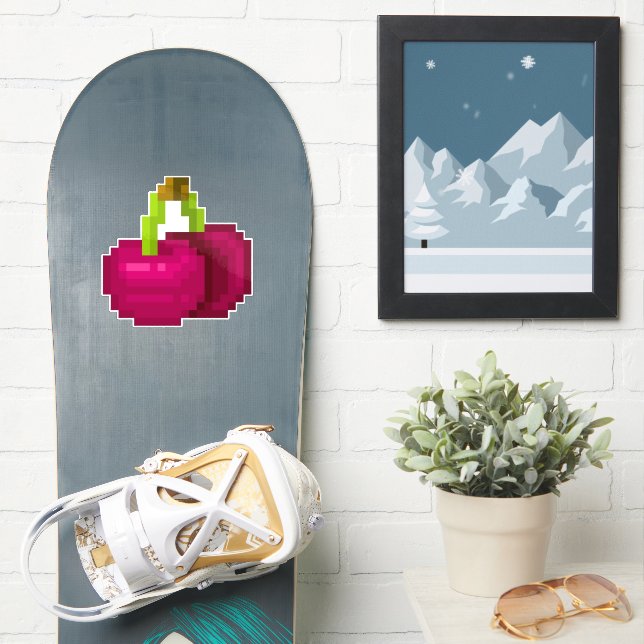 Pegatina Pixel Cherry  (snowboard)