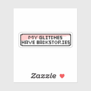 Pegatina Pixel Glitch Chat - Gracioso Retro Gamer