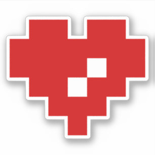Pegatina Pixel Heart 8 Bit Love
