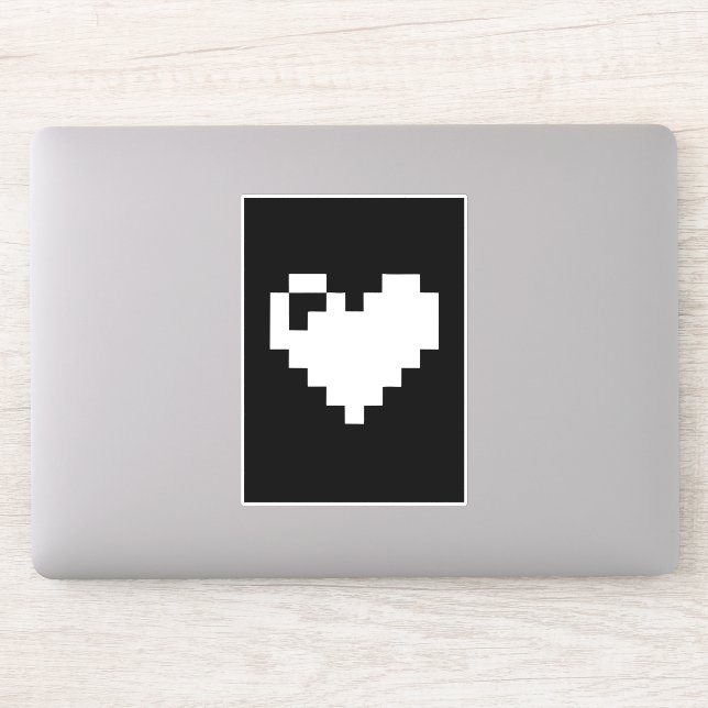 Pegatina Pixel Heart 8 bits (Ordenador)