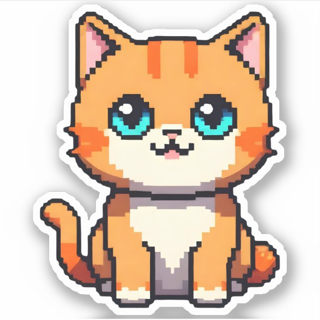 Pegatina Pixel Perfect Kitty (Anverso)