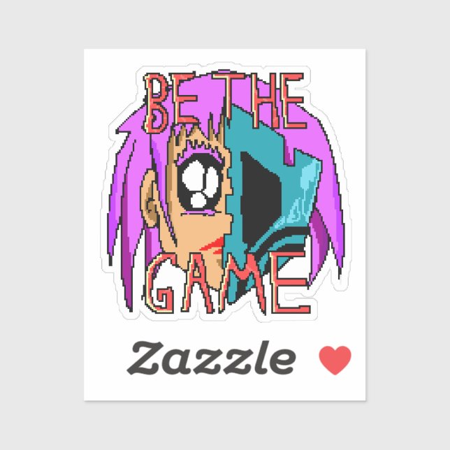 Pegatina Pixel Rebel Zoe - Arte de Personaje 8 Bits (Hoja)