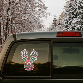 Pegatina Pixel Reindeer Retro Ugly Sweater Sticker