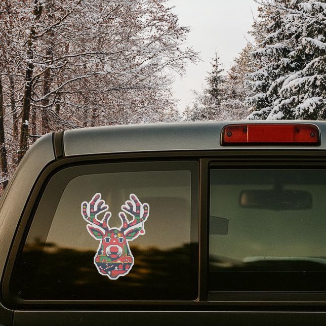 Pegatina Pixel Reindeer Retro Ugly Sweater Sticker (Subido por el creador)