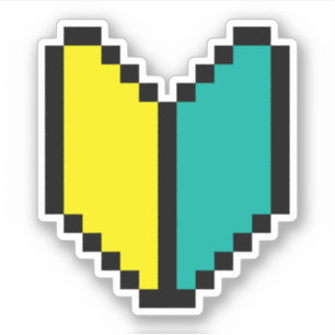 Pegatina Pixel Wakaba de 8 bits/Marca Shoshinsha