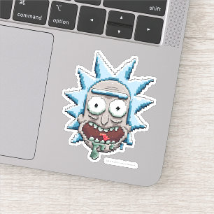 Pegatina Pixelverse Rick Drooling Head