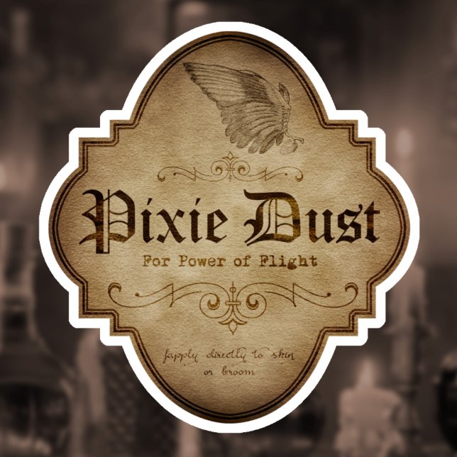 Pegatina Pixie Dust Apothecary DC (Subido por el creador)
