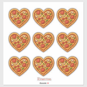 Pegatina Pizza mi corazón
