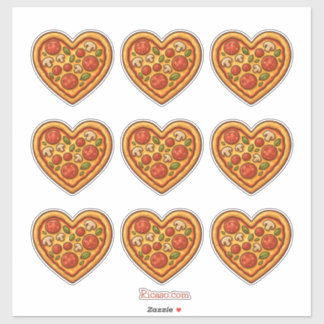 Pegatina Pizza mi corazón