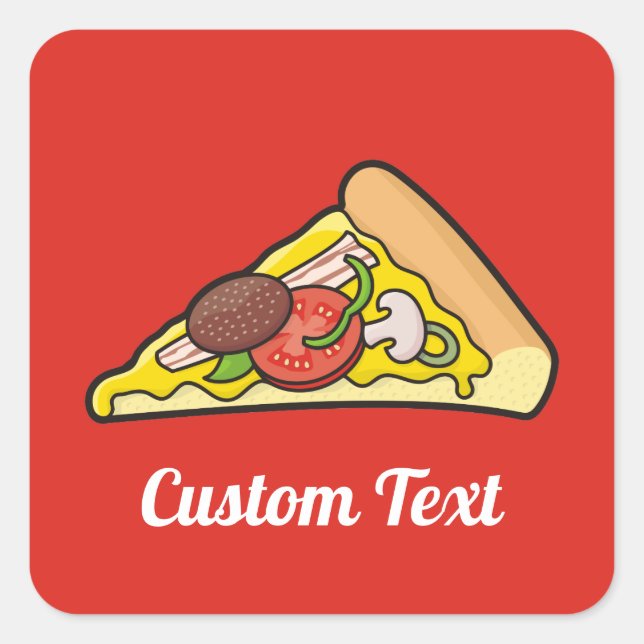 Pegatina Pizza Slice (Anverso)