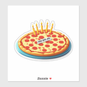 Pegatina ¡Pizza, Tarta, Repite!" (Adultos)