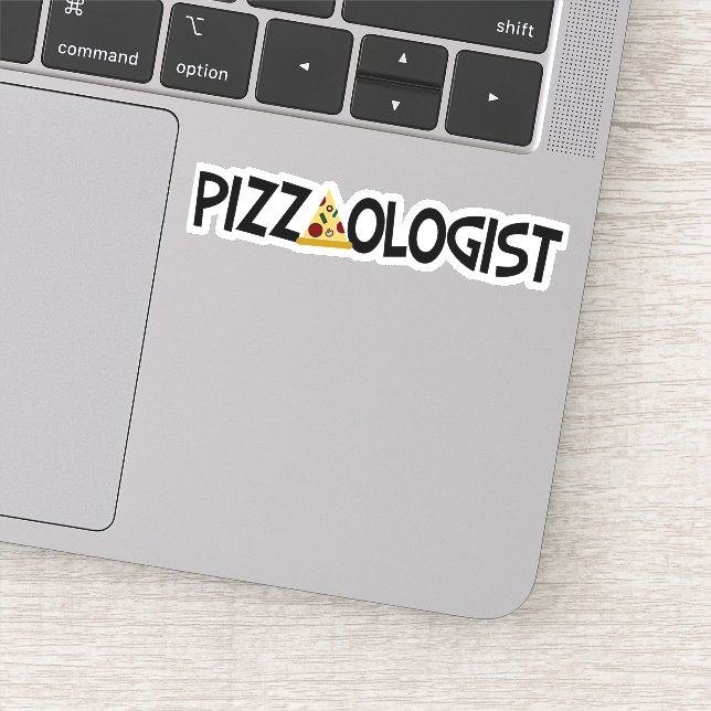 Pegatina Pizzaólogo - Pizza divertida (Detalle)
