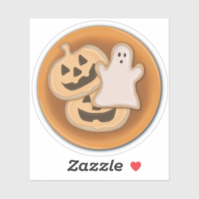 Pegatina Placa de galletas de Halloween (Hoja)
