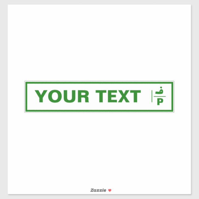 Pegatina placa de matrícula de personalizable de Palestina. (Hoja)