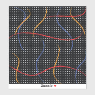 Pegatina Placa y puntos de pintura retro