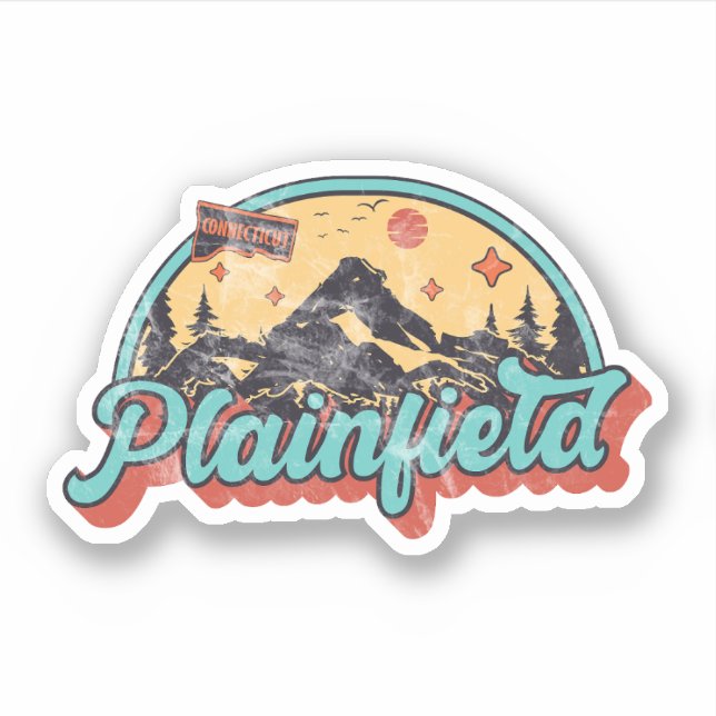 Pegatina Plainfield, Connecticut (Anverso)