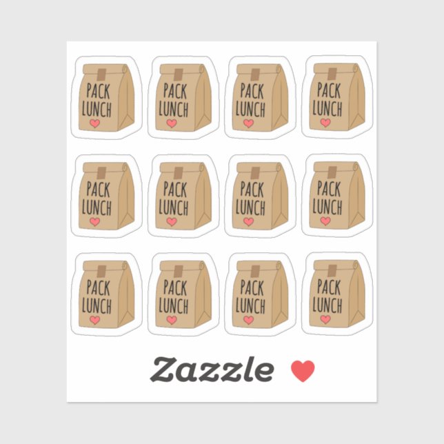 Pegatina Plan de calendario de comida para el almuerzo con  (Hoja)