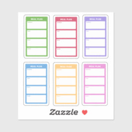 Pegatina Plan de Comida Colorida