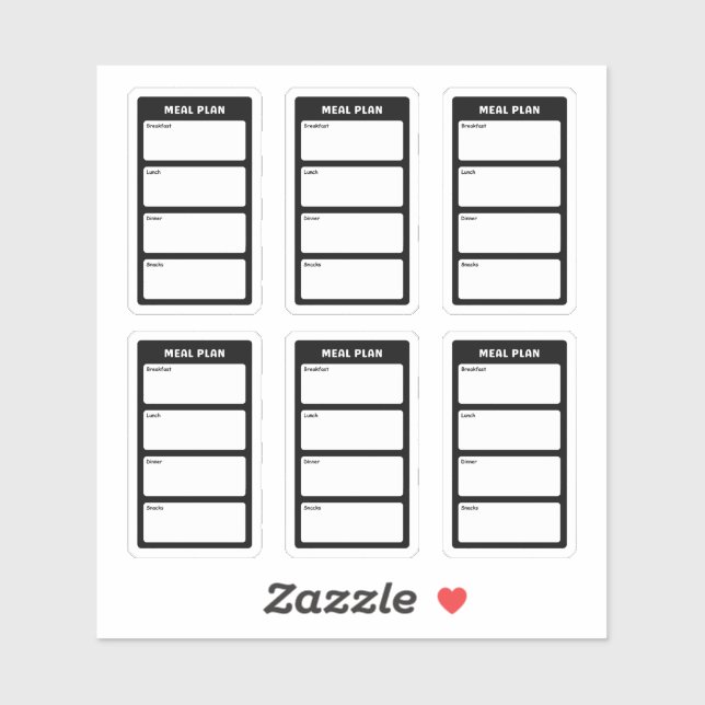 Pegatina Plan de comidas (Hoja)