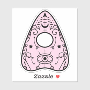 Pegatina Planchette de tablero de color negro rosa pastel g