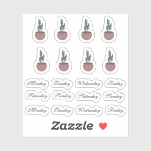 Pegatina Planeamiento de jornadas de plantas de la semana