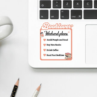 Pegatina Planes de fin de semana de Booklover