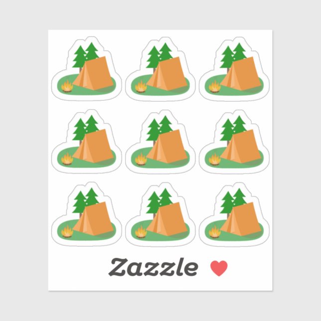 Pegatina Planificador de aventuras al aire libre de Camping (Hoja)