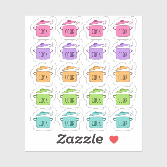 Pegatina Planificador de cocción de ollas y preparación de  (Hoja)