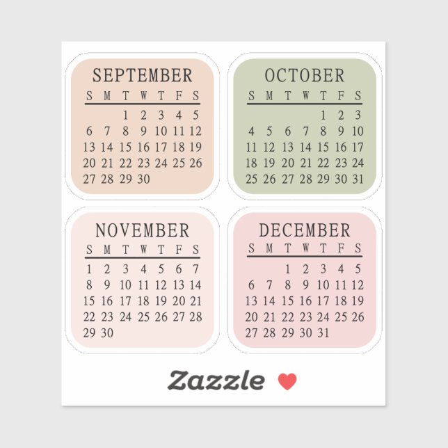 Pegatina Planificador de diario de balas micro calendario 2 (Hoja)