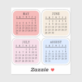 Pegatina Planificador de diario de viñetas de calendario mi