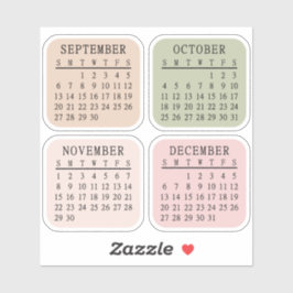 Pegatina Planificador de diario de viñetas Micro Calendario