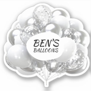 Pegatina Planificador de Fiestas de Purpurinas de globos de