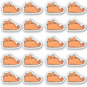 Pegatina Planificador de gato naranja lindo 20