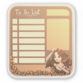 Pegatina Planificador de lista de tareas adhesivo lindo vin