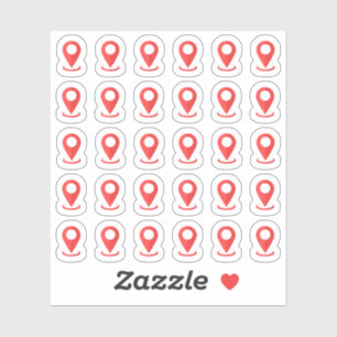 Pegatina Planificador de mapa de ruta de viaje del marcador