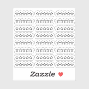 Pegatina Planificador de películas de Star Review Rating Bl