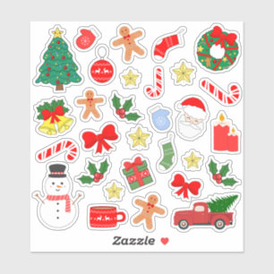 Pegatina Planificador de Scrapbook de Navidad Año Nuevo Aco