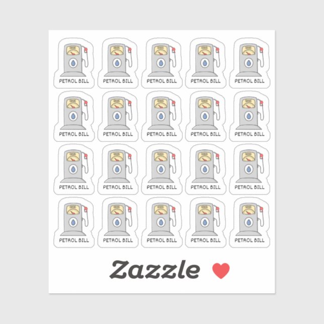 Pegatina Planificador de seguimiento de la factura de gasol (Hoja)