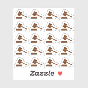 Pegatina Planificador del Tribunal de Derecho Gavel