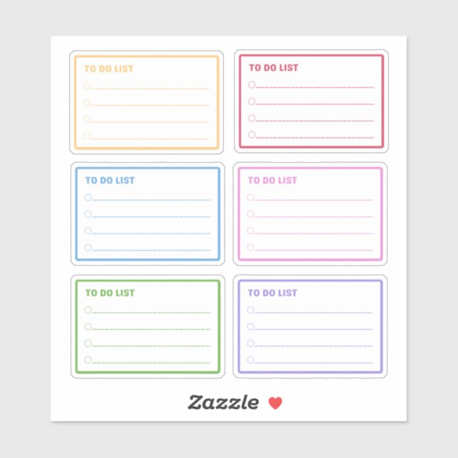 Pegatina Planificador diario colorido (Hoja)