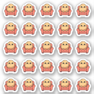 Pegatina Planificador Kawaii de 25 Papa Sofá