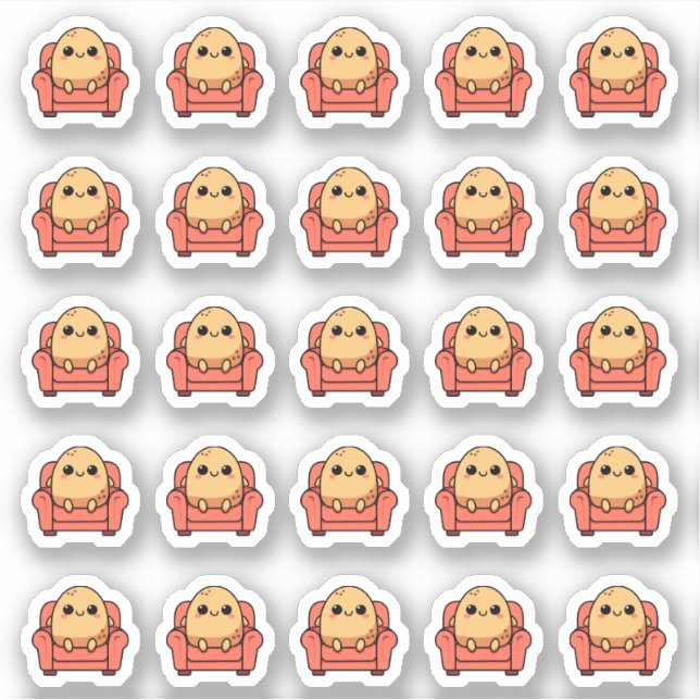 Pegatina Planificador Kawaii de 25 Papa Sofá (Anverso)