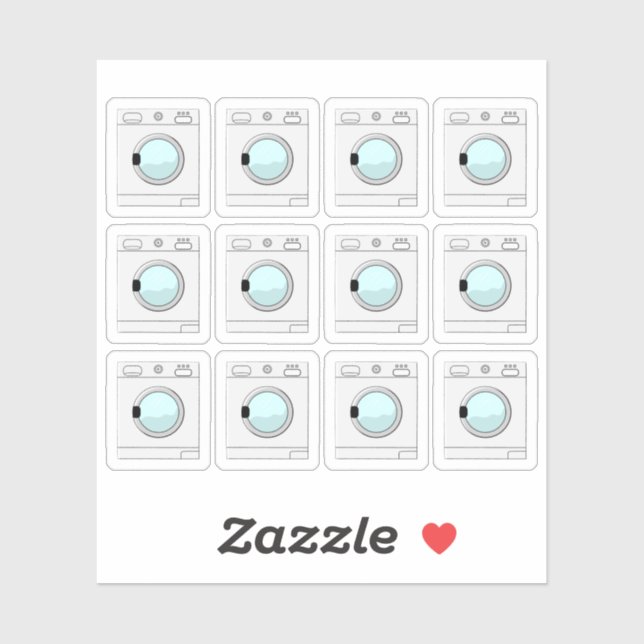 Pegatina Planner de tareas de limpieza de lavadoras de lava (Hoja)