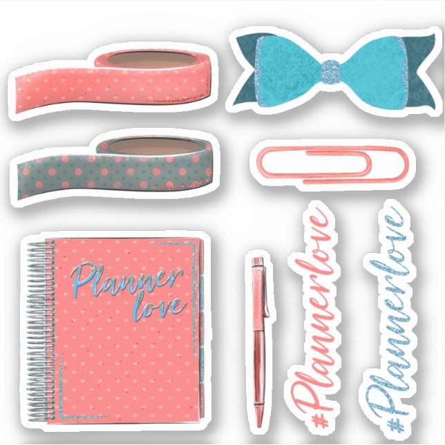 Pegatina Planner love volumen 2, set de stickers (Anverso)